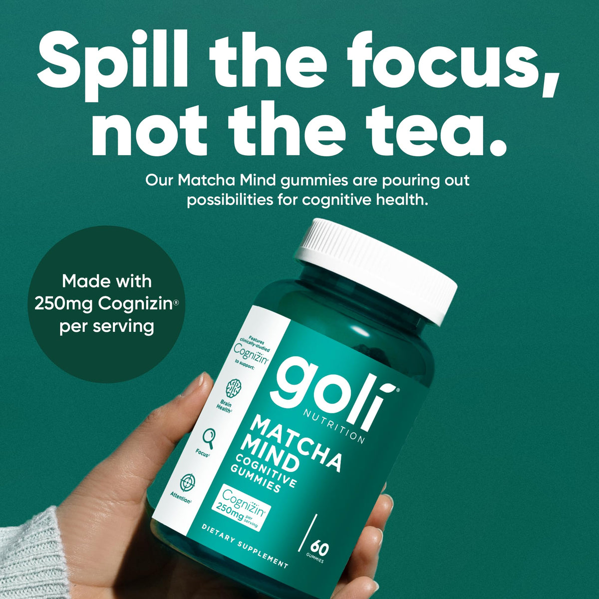 Goli Matcha Mind Gummies – Matcha & Cognizin | 180 Gummies - Calm Era