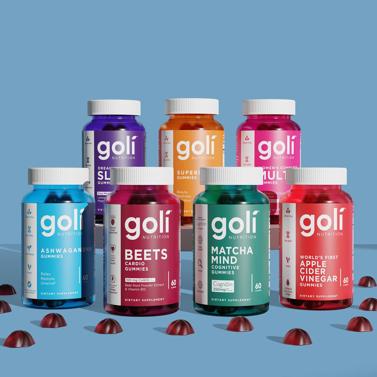 Goli Matcha Mind Gummies – Matcha & Cognizin | 180 Gummies - Calm Era