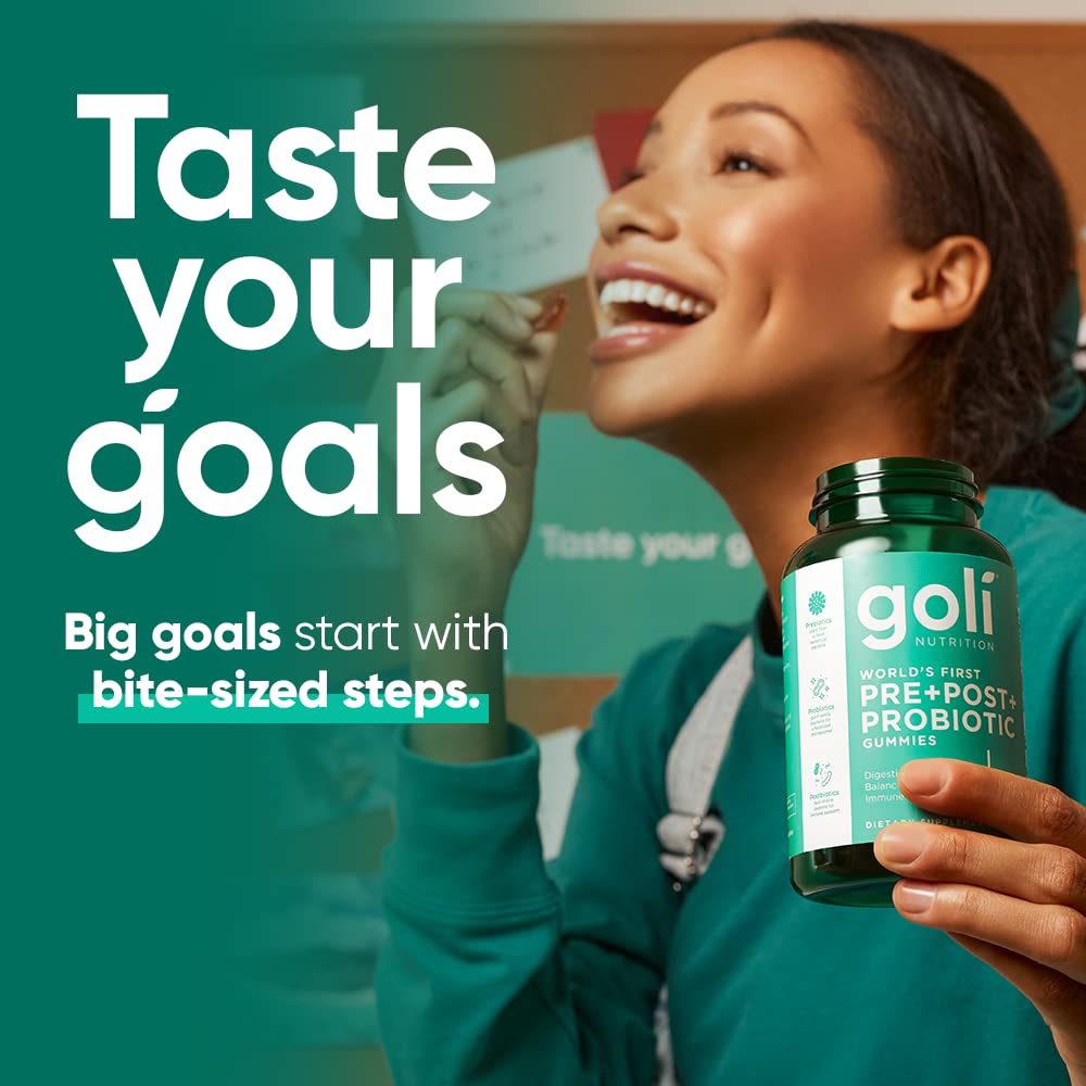 Gomitas Pre+Post+Probióticos de Goli – Sin Gluten, Vegano, No OGM | 300 Unidades