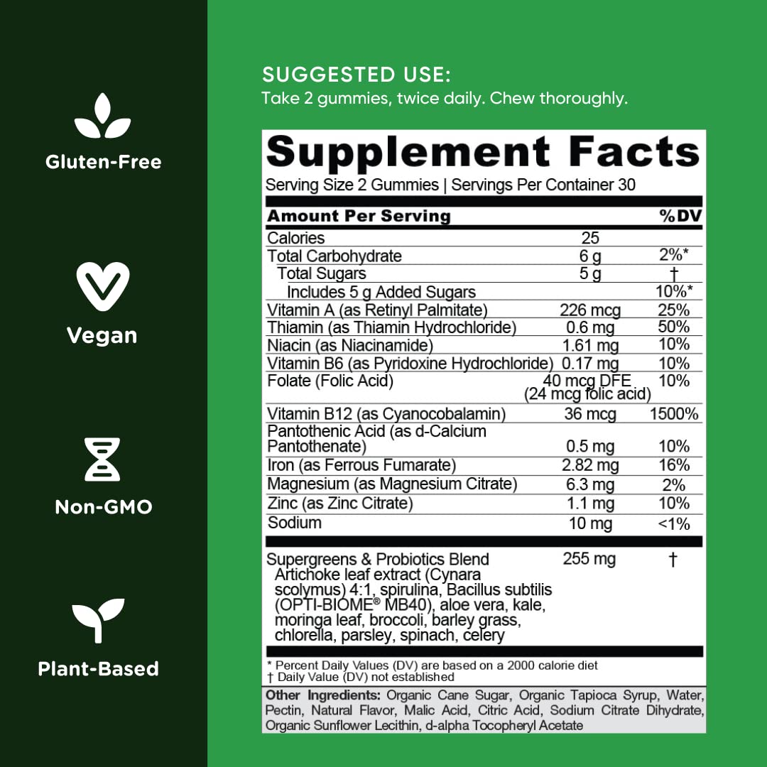 Goli Supergreens Gummies with Probiotics – 5 Pack | 300 Gummies - Calm Era