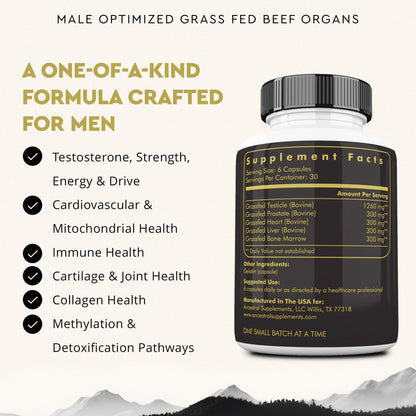 Ancestral Mofo Grass-Fed Beef Organ Supplement for Men – Energy & Vitality