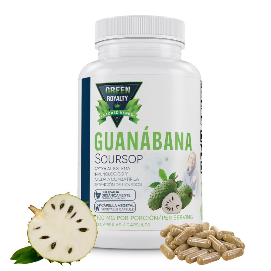 Graviola Soursop Capsules 1100mg — 90 Vegan Capsules, Made in USA - Calm Era