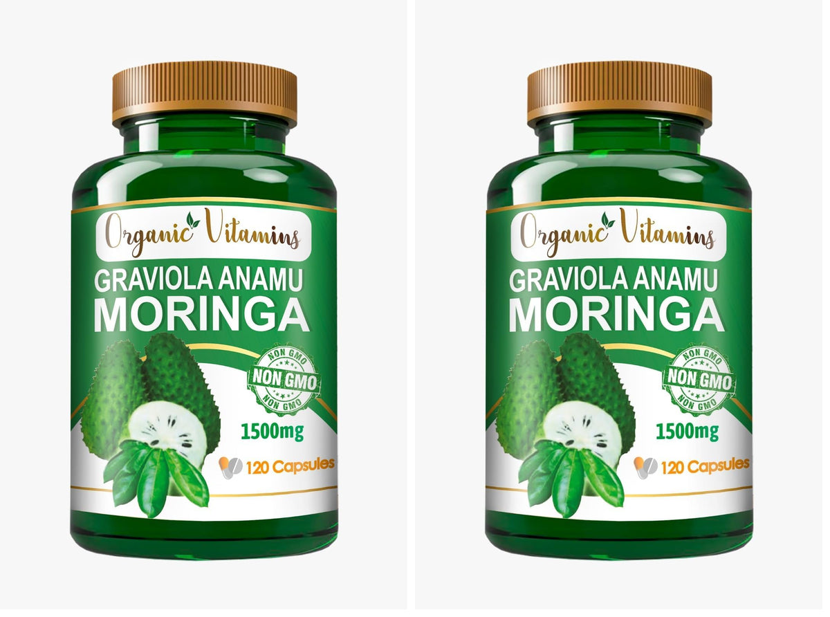 Graviola Soursop Green Superfood Capsules — Pack of 2 (240 Count)