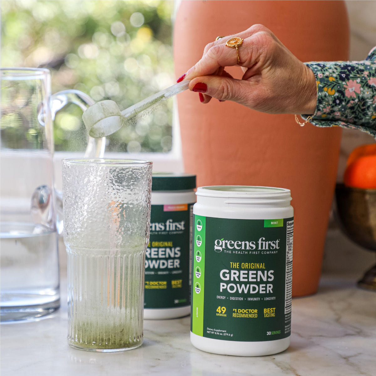 Greens First Original Greens Powder – Peach Mango | 60 Servings - Calm Era