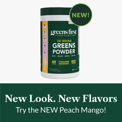 Greens First Original Greens Powder – Peach Mango | 60 Servings - Calm Era
