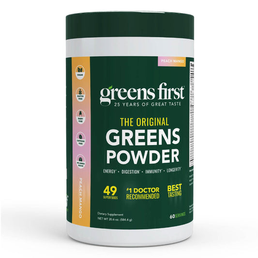 Greens First Original Greens Powder – Peach Mango | 60 Servings - Calm Era