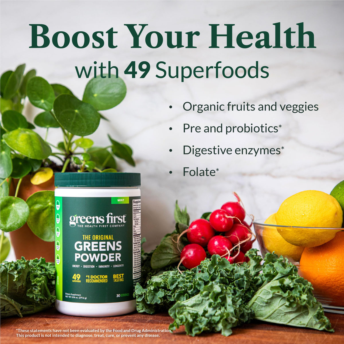 Greens First Original Greens Powder – Peach Mango | 60 Servings - Calm Era