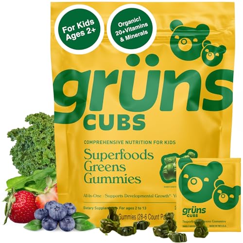 Grüns Kids Multivitamin Gummies – Super Greens 28ct - Calm Era