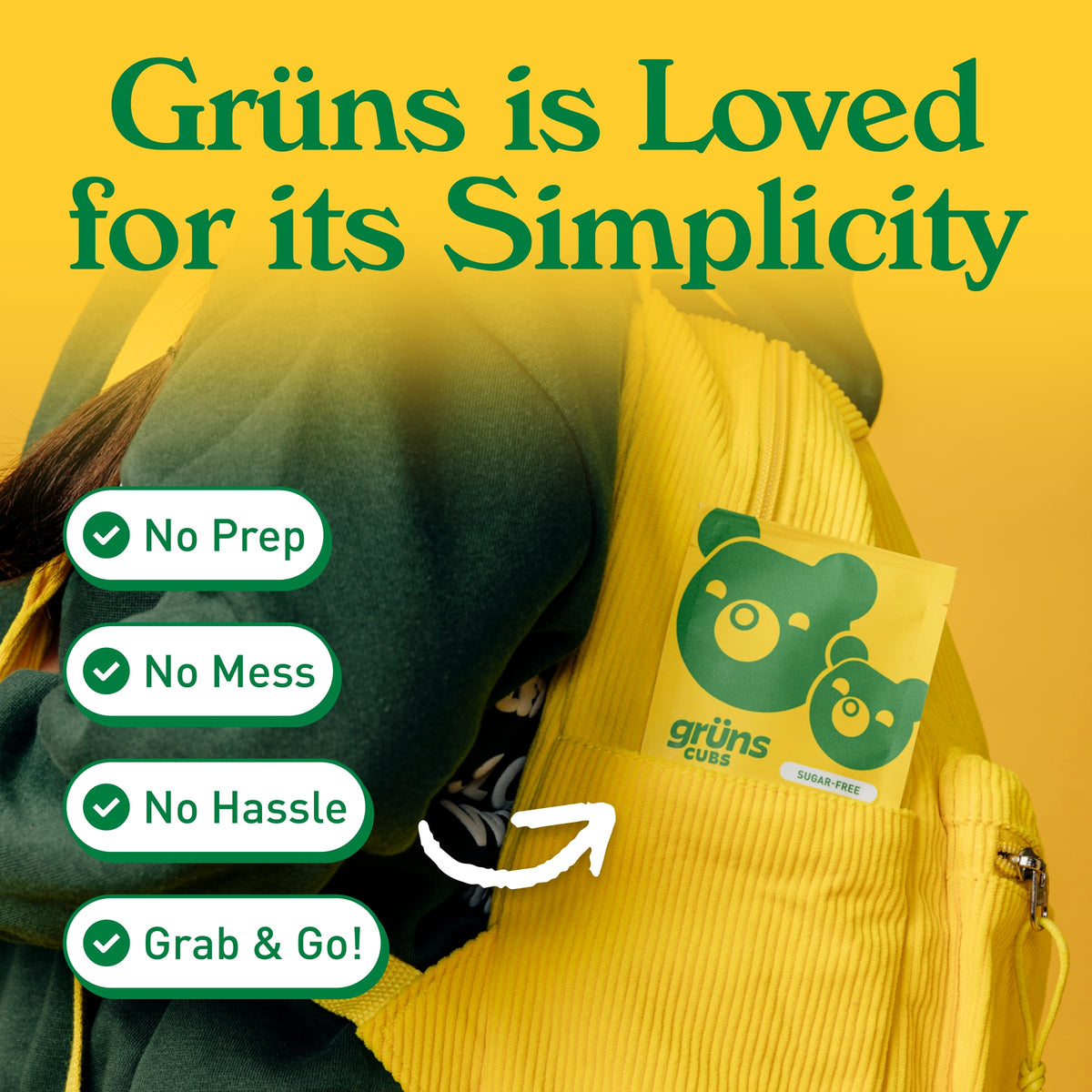 Grüns Multivitamin for Kids – Sugar-Free Super Greens Gummies 28ct - Calm Era