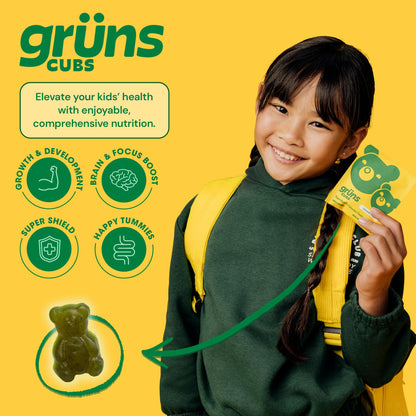 Grüns Multivitamin for Kids – Sugar-Free Super Greens Gummies 28ct - Calm Era