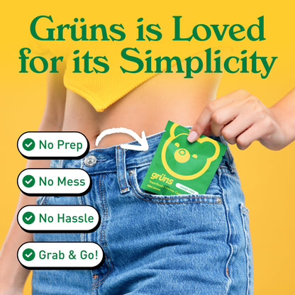 Grüns Adultos Super Greens Gomitas Multivitamínicas | Más de 60 nutrientes y 6 g de fibra | 28 paquetes diarios