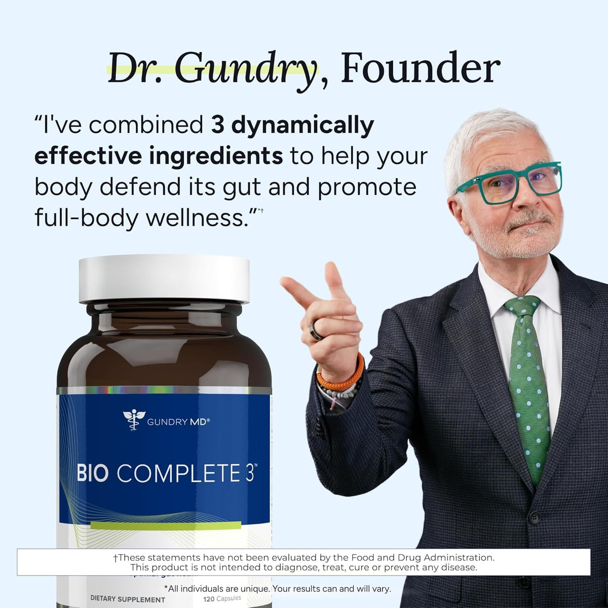 Gundry MD Bio Complete 3 – Prebiotic, Probiotic & Postbiotic 90-Day Supply - Calm Era