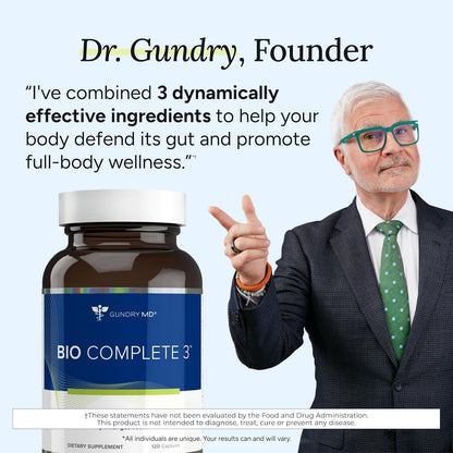 Gundry MD Bio Complete 3 – Prebiotic, Probiotic & Postbiotic 90-Day Supply - Calm Era