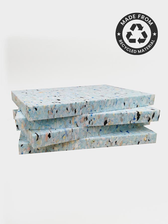 Recycled Chip Foam Half Yoga Blocks — 4 Pack