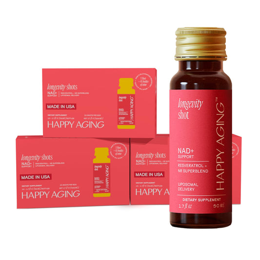 Happy Aging Liquid NAD+ Shot – Liposomal NR & Resveratrol | 30 Shots - Calm Era