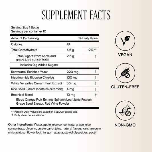 Happy Aging Liquid NAD+ Shot – Liposomal NR & Resveratrol | 30 Shots - Calm Era