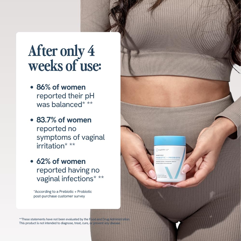 Happy V Dr. Formulated Vaginal Probiotics for Women – pH Balance, Urinary & Gut Support - Calm Era