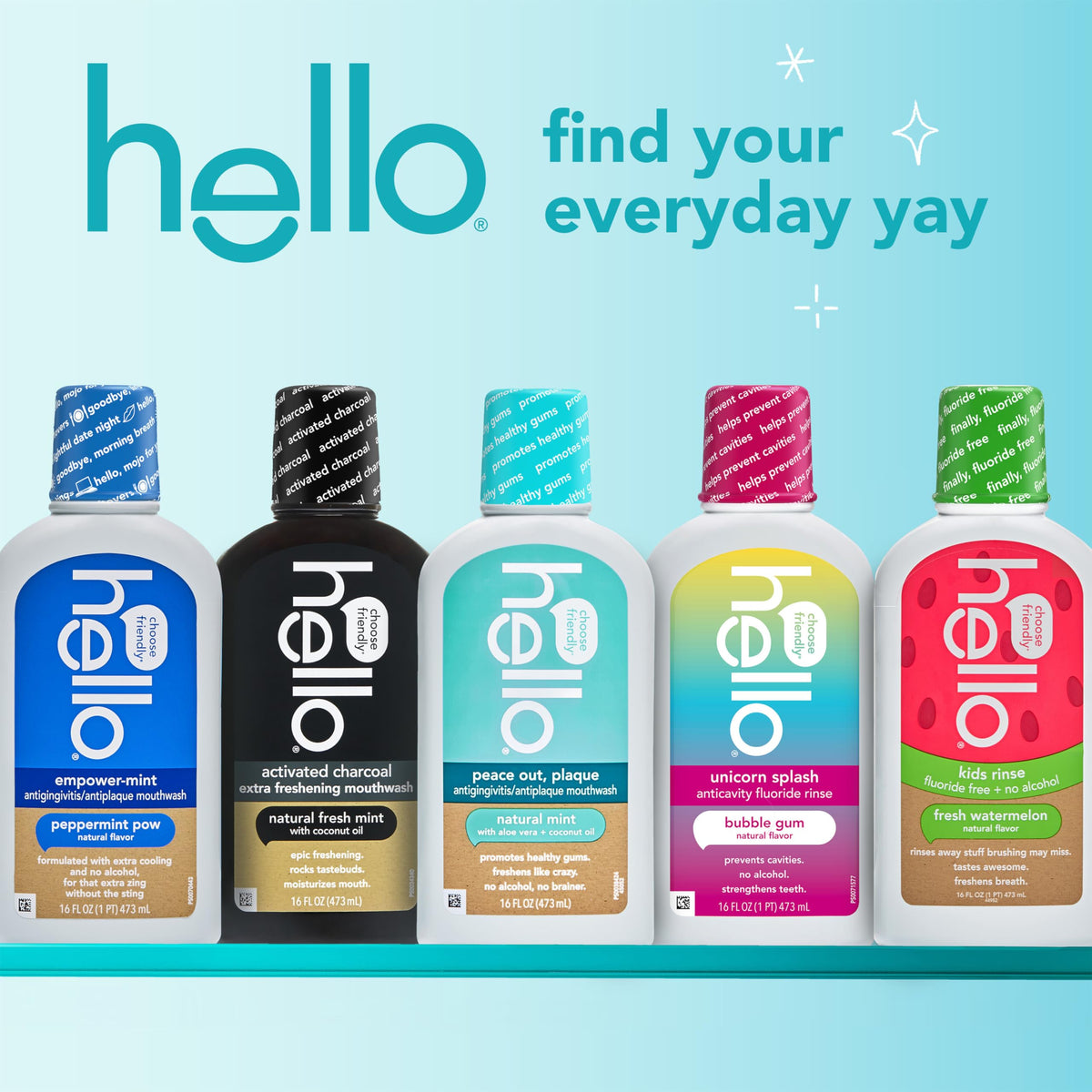 Hello Peace Out Plaque Mouthwash — Fluoride-Free, Alcohol-Free, 3 x 16oz - Calm Era