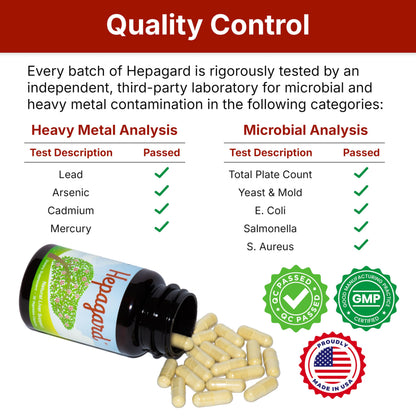 Hepagard - Suplemento Natural para el Hígado con N-Acetil Cisteína (NAC) - No OGM, Vegano, Sin Gluten