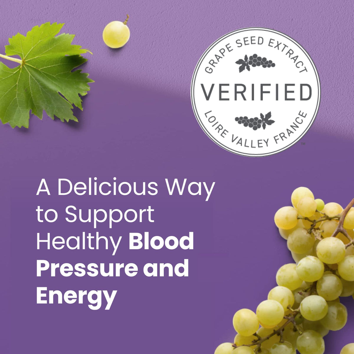 Humann SuperGrapes Chews – 100mg CoQ10 & Grape Seed Extract | From The Makers of SuperBeets, Grape Flavor, 60 Count - Calm Era