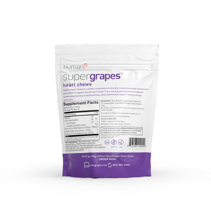 Gomitas Humann SuperGrapes – 100 mg de CoQ10 y extracto de semilla de uva | De los creadores de SuperBeets, sabor uva, 60 unidades