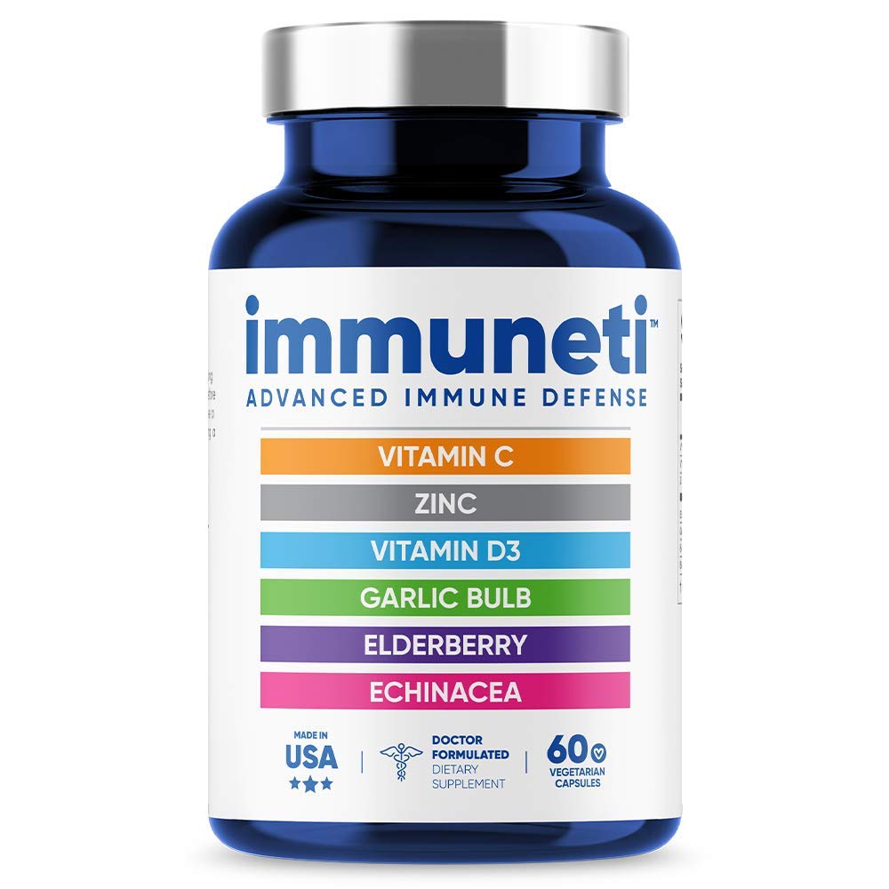 Immuneti 6 en 1 Soporte Inmunológico — Vitamina C, D3, Zinc, Saúco