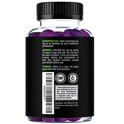 Irish Sea Moss Gummies with Elderberry & Black Seed Oil – Overall Wellness | Raspberry | 60 Gummies