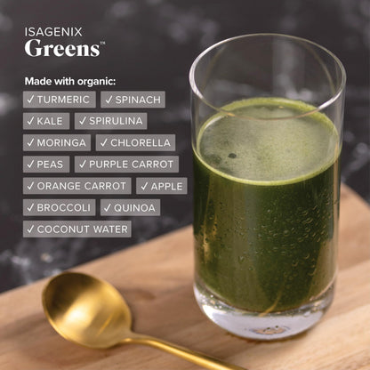 Isagenix Moringa Greens en polvo 300g | 30 porciones | Sin OMG