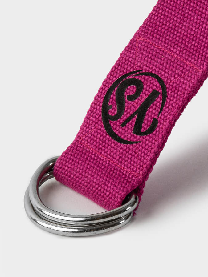 Cinta de yoga Yoga Studio con anilla en D de algodón orgánico GOTS de 2,5 m