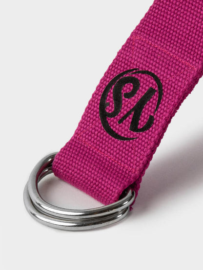 Cinta de yoga Yoga Studio con anilla en D de algodón orgánico GOTS de 2,5 m