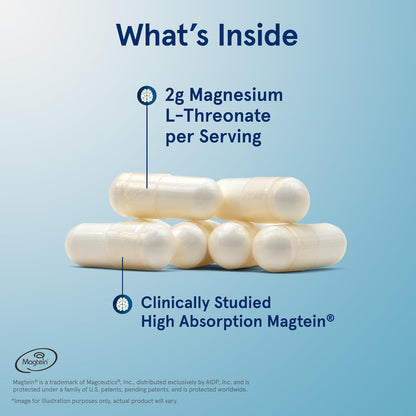 Jarrow Formulas MagMind con Magtein – 90 Cápsulas | Apoyo para la Salud Cerebral y la Memoria (30 porciones)