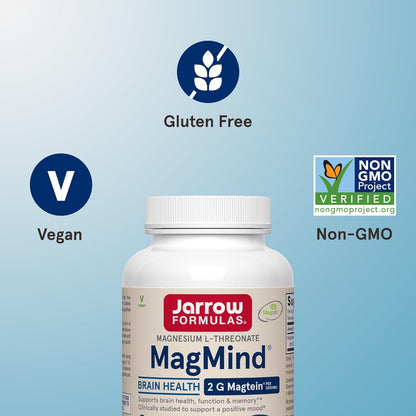 Jarrow Formulas MagMind with Magtein – 90 Capsules | Brain Health & Memory Support (30 Servings) - Calm Era