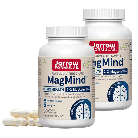 Jarrow Formulas MagMind with Magtein – 90 Capsules | Brain Health & Memory Support (30 Servings) - Calm Era