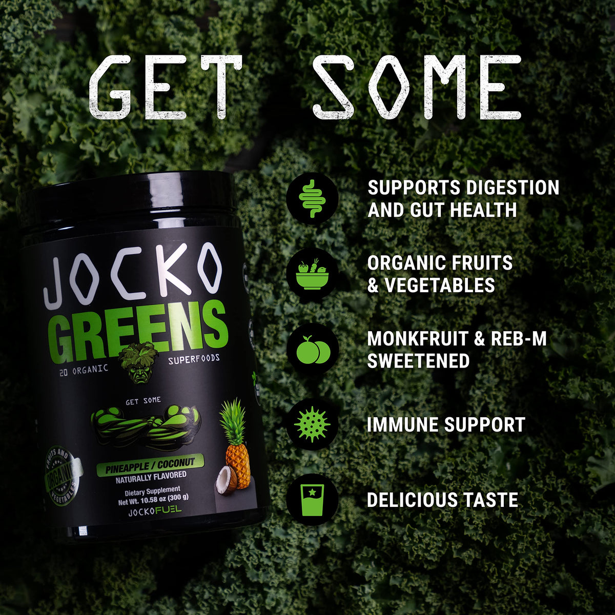 Jocko Fuel Daily Greens Powder – Pina Colada | 30 Servings - Calm Era
