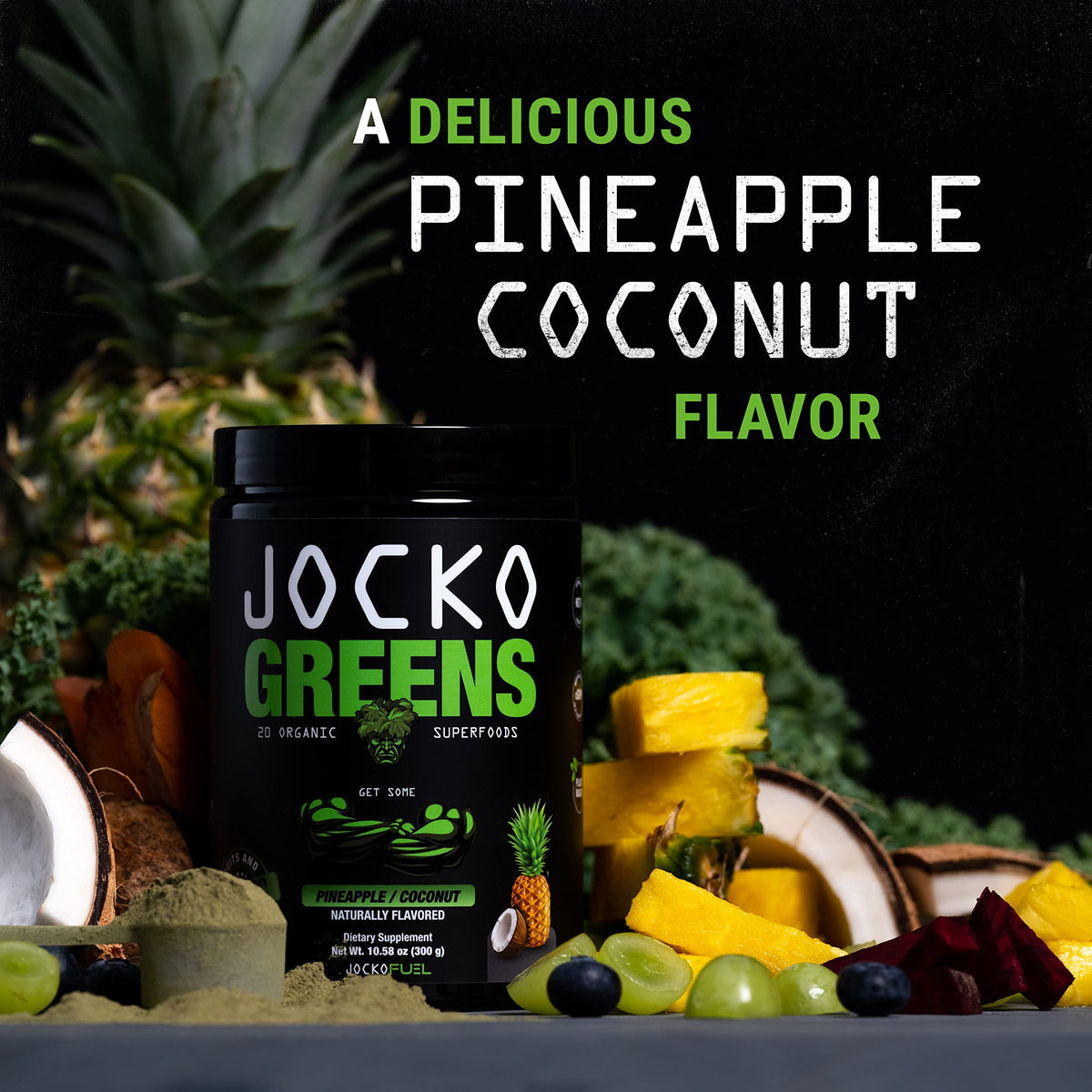 Jocko Fuel Daily Greens Powder – Pina Colada | 30 Servings - Calm Era