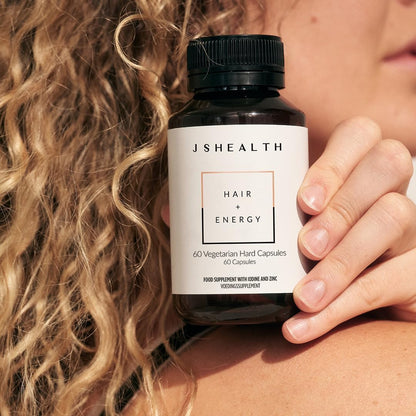 JSHealth Hair Formula – Suplemento para el crecimiento capilar con zinc y yodo, 60 cápsulas