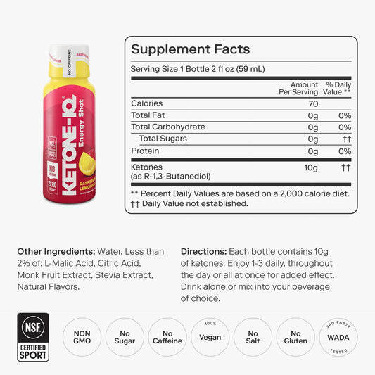 Ketone-IQ Exogenous Ketone Shots – Caffeine-Free | 24-Pack - Calm Era