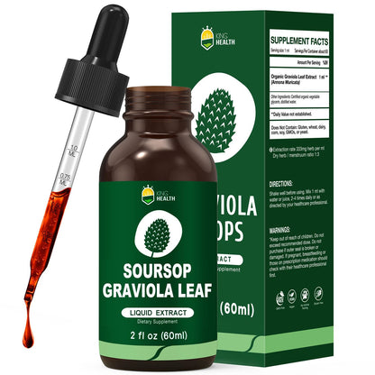 KingHealth Organic Soursop Graviola Leaf Extract Drops — 2oz - Calm Era