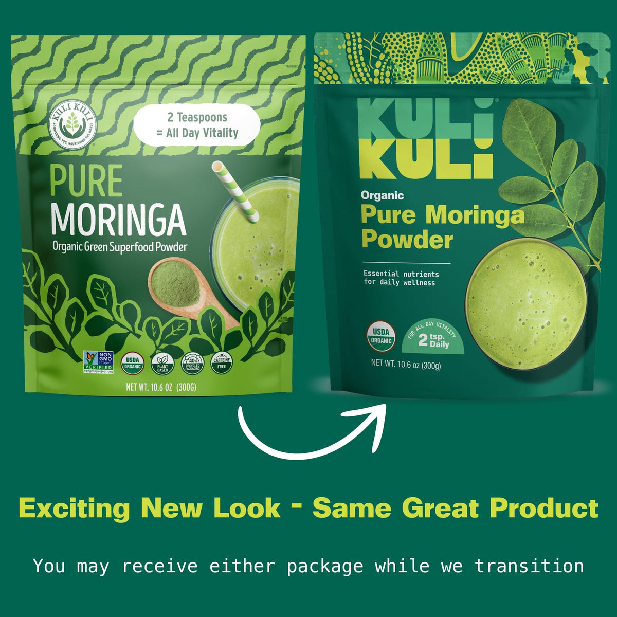 Kuli Kuli Moringa Orgánica en Polvo 300g | No-GMO Certificado por USDA