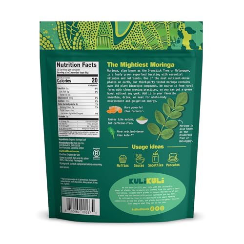 Kuli Kuli Moringa Orgánica en Polvo 300g | No-GMO Certificado por USDA