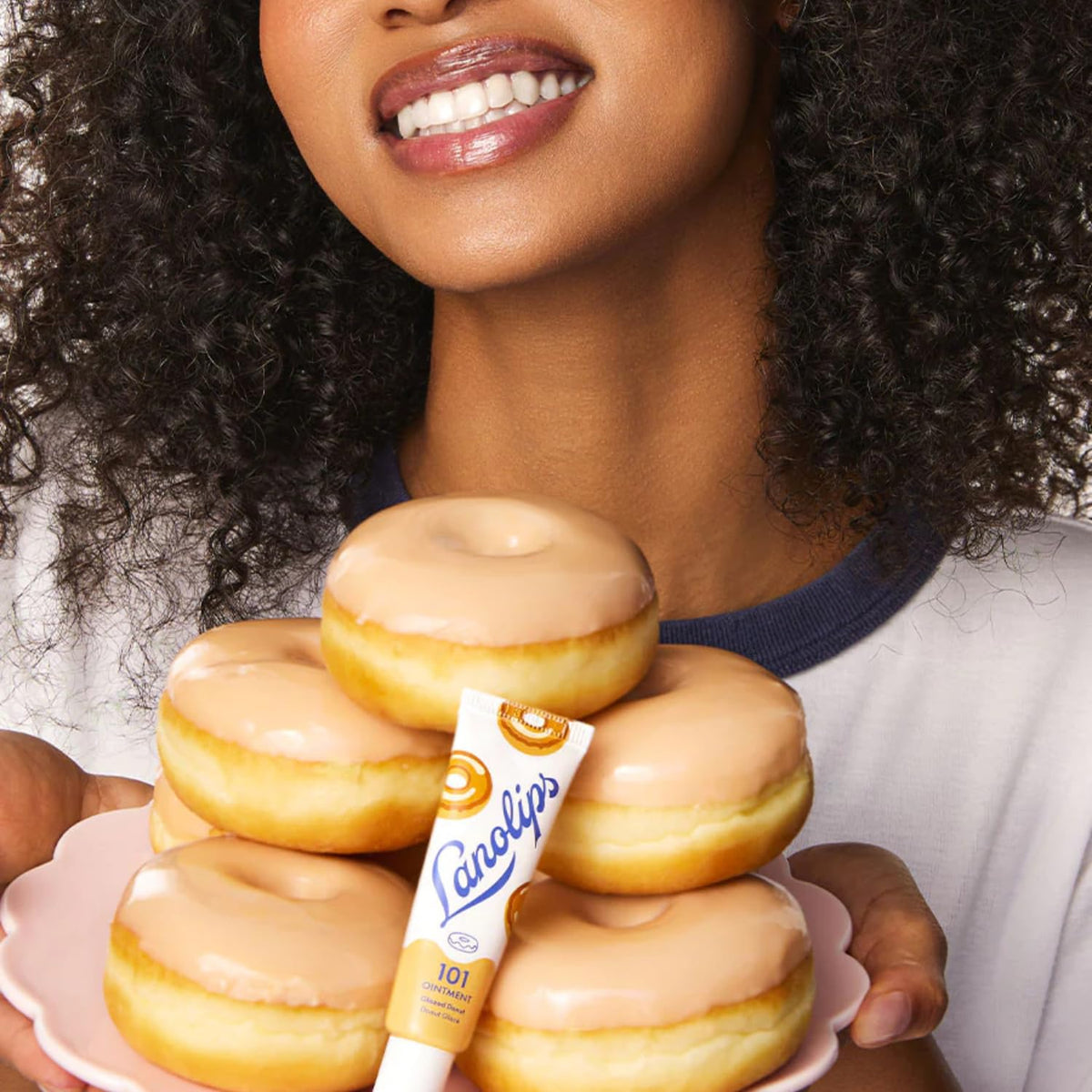 Lanolips Ungüento 101 – Glazed Donut, Bálsamo labial multiusos, 14.7 g