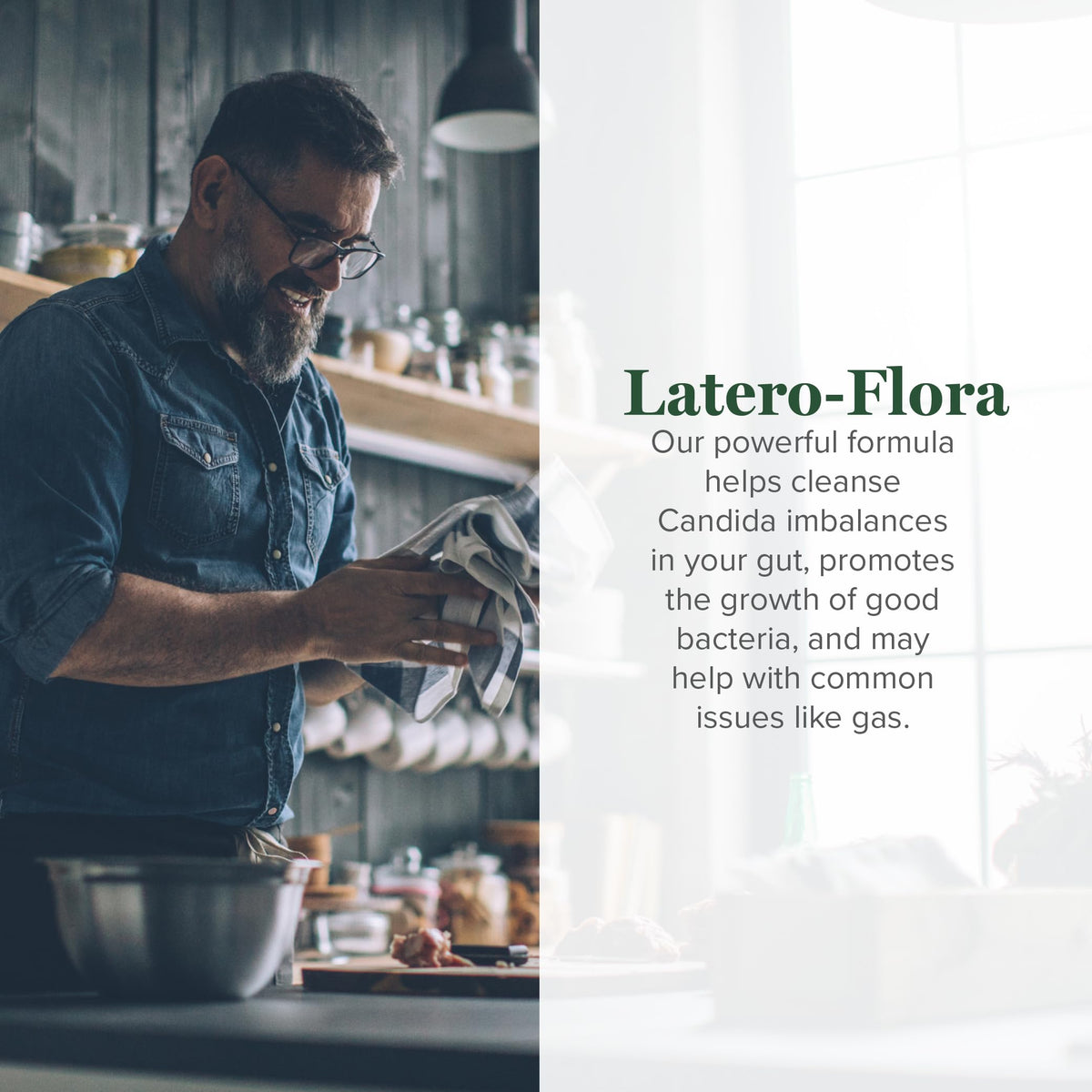 Latero-Flora Probiótico, 60 cápsulas de Global Healing Center