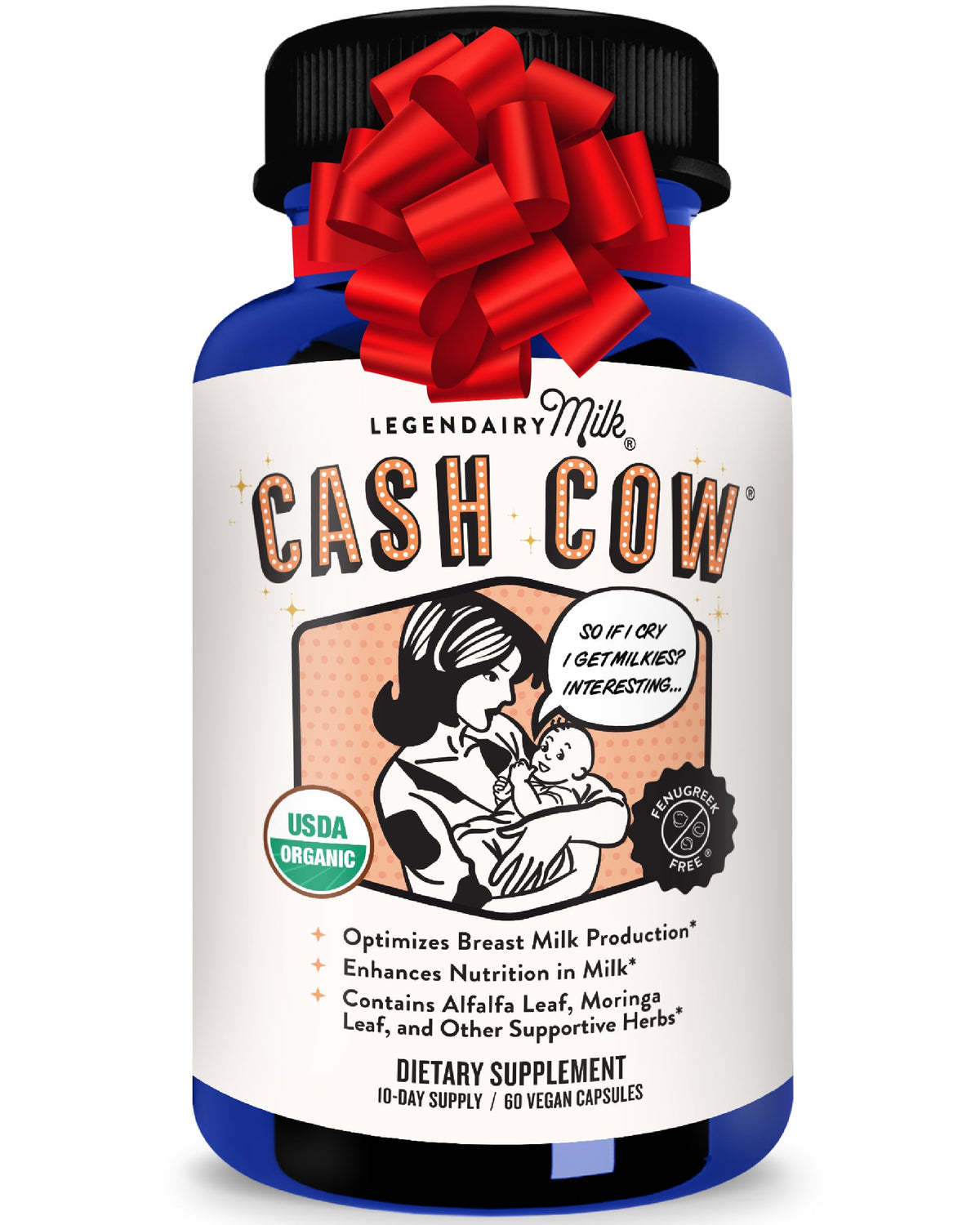 Legendairy Milk Cash Cow Lactation Supplement 60ct | Fenugreek-Free