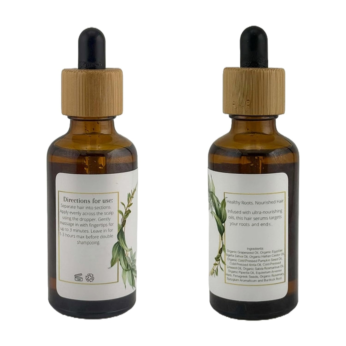 Aceite para el crecimiento del cabello Lia Organics – Orgánico, Vegano, Libre de crueldad animal