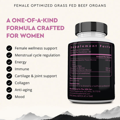 Beef Organ Supplement for Women | Hormone Balance, Energy & Wellness