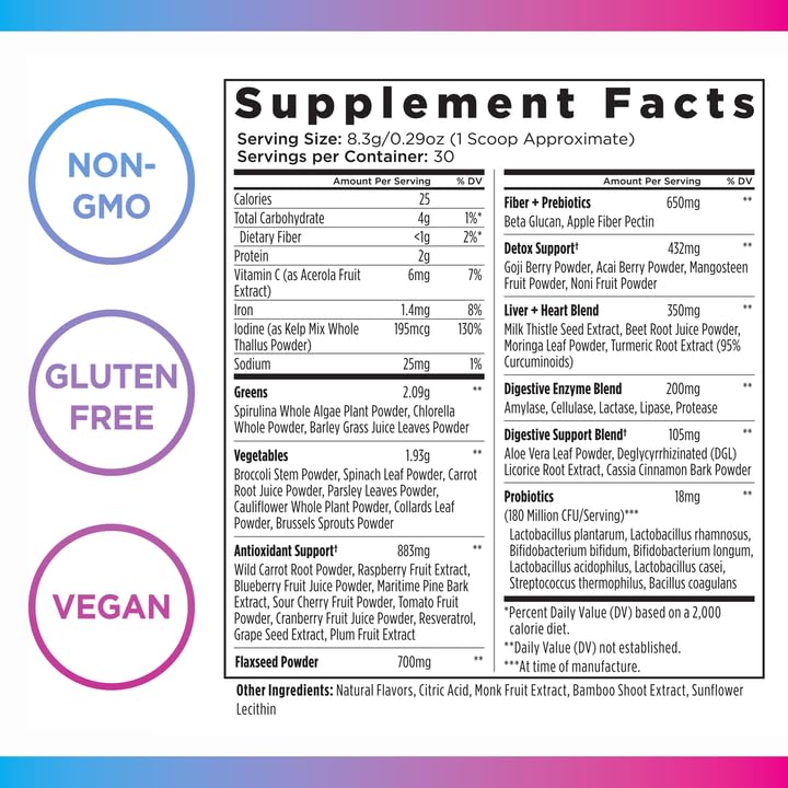 Livingood Daily Greens & Superfood Powder — Original, 30 Servicios