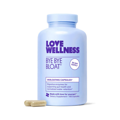 Love Wellness Bye Bye Bloat – Digestive Enzymes & Herbal Blend | 180 Capsules - Calm Era