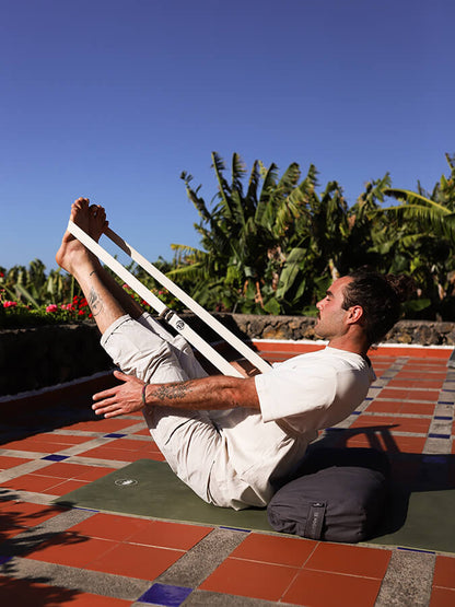 Cinta de yoga Yoga Studio con anilla en D de algodón orgánico GOTS de 2,5 m