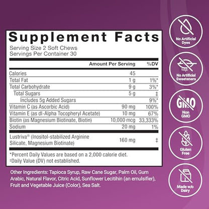 Masticables blandos aceleradores del crecimiento del cabello de Force Factor – Cabello más denso y abundante