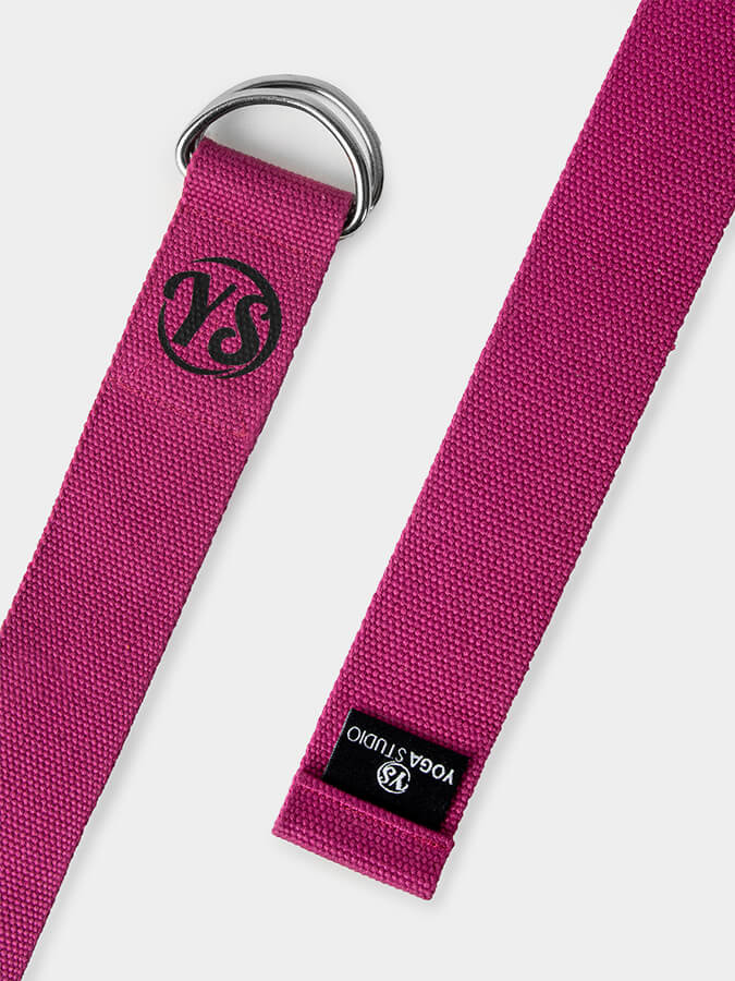 Cinta de yoga Yoga Studio con anilla en D de algodón orgánico GOTS de 2,5 m